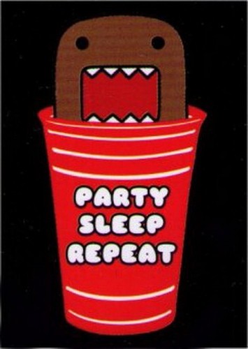 Domo-Kun Party Sleep Repeat Magnet DM4960