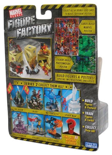 Marvel Build Figure Factory (2005) Toy Biz Series 2 Spider-Man w/ Crate & Cards