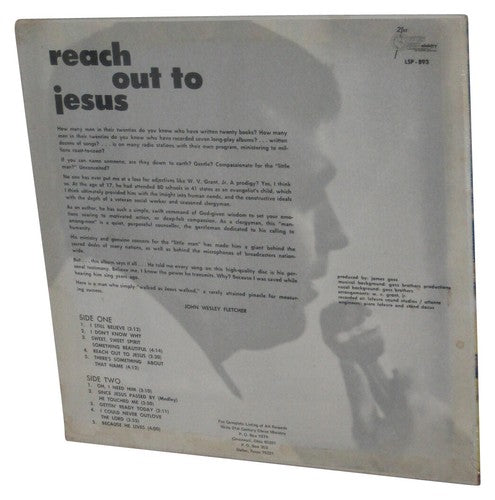 W.V. Grant Jr. Reach Out To Jesus LP Vinyl Music Record