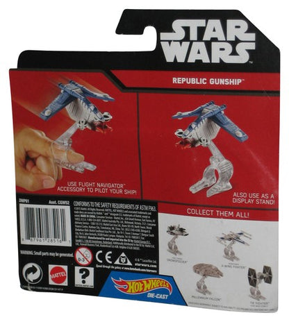 Star Wars Hot Wheels (2015) Republic Gunship Tiger Shark Starship Toy Vehicle - (Damaged Packaging)