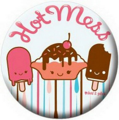 David and Goliath Hot Mess Ice Cream Button 81617