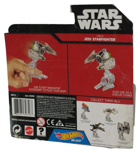 Star Wars Hot Wheels Yoda's Jedi Starfighter (2015) Die Cast Toy Vehicle - (Damaged Packaging)