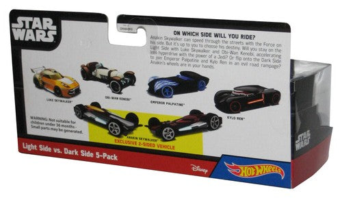 Hot Wheels Star Wars (2015) Mattel Die-Cast Toy Car 5-Pack w/ Exclusive 2-Sided Vehicle - (Plastic Small Dents)