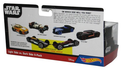 Hot Wheels Star Wars (2015) Mattel Die-Cast Toy Car 5-Pack w/ Exclusive 2-Sided Vehicle - (Plastic Small Dents)
