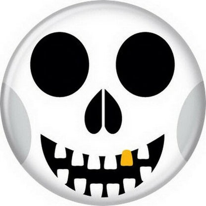 Halloween Skull Face Button 82093