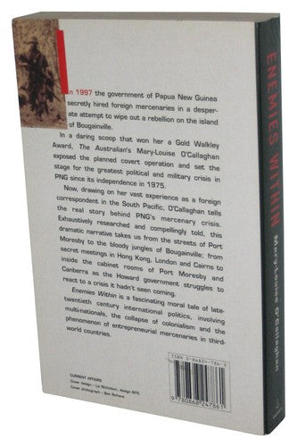 Enemies Within (1999) Hardcover Book - (Papua New Guinea, Australia, and The Sandline Crisis: Inside Story)