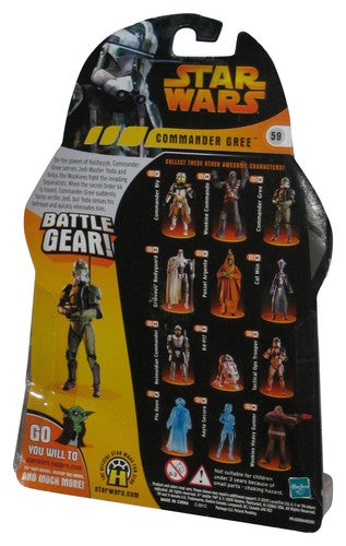 Star Wars Revenge of The Sith (2005) Hasbro Commander Gree Battle Gear Action Figure - (Creased Card)