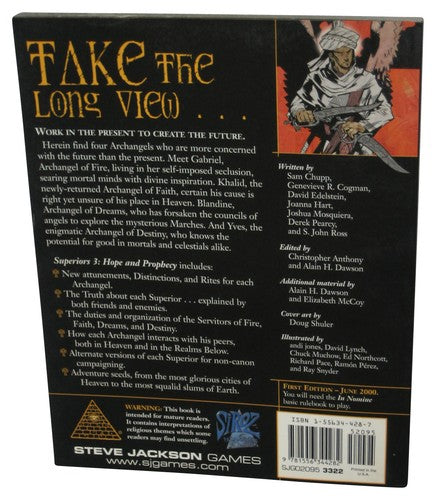 In Nomine Superiors 3 Hope And Prophecy (2001) Paperback Book