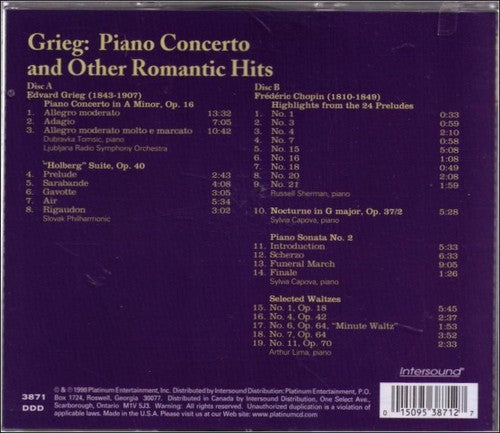 Grieg Piano Concerto and Other Romantic Hits Music CD (2 CDs)