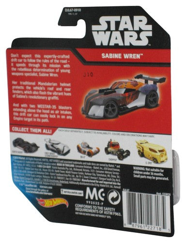 Star Wars Rebels Hot Wheels (2014) Mattel Sabine Wren Character Car Toy