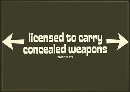 David and Goliath Licensed To Carry Magnet 29800DG