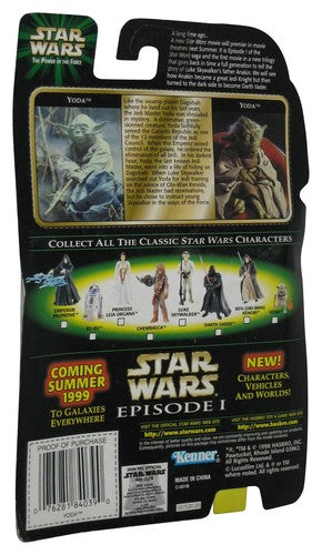 Star Wars Power of The Force Yoda Green Card Figure w/ Cane & Boiling Pot