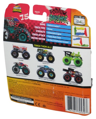 Hot Wheels Monster Trucks HW Demo Derby 2/5 (2018) Podium Crasher Toy #10/50