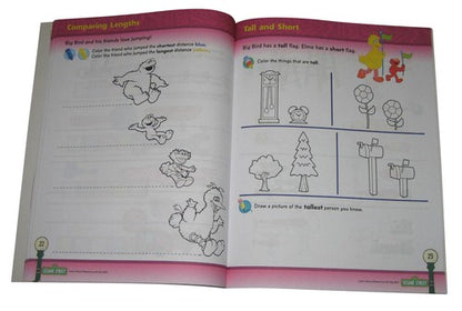 Sesame Street 1 2 3 Learn About Measuring w/ Big Bird Educational Book