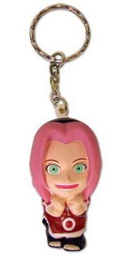 Naruto Sakura Squeezable 2-Inch Anime Figure Keychain GE-3429