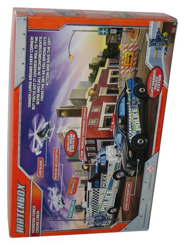Matchbox Mission Force (2011) Crime Crew Helicopter Truck Car Toy Box Set