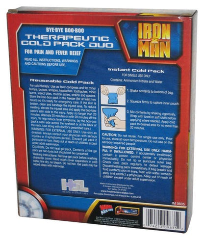 Marvel Iron Man 2 Reusable (2010) Freezer-Safe Therapeutic Cold Duo Pack - (For Pain and Fever Relief)