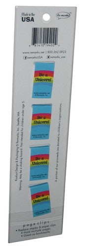 Be A Unicorn Cute Cat Whale & Dog Re-Marks Magnetic Bookmark Page Clips Pack