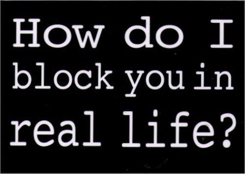 How Do I Block You In Real Life Magnet RM4420