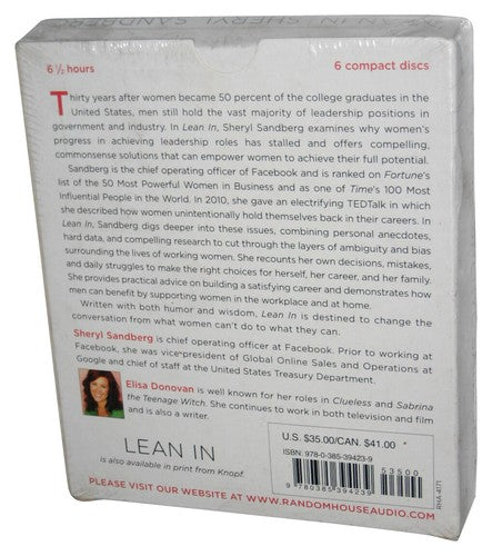 Lean In Women Work And The Will To Lead (2013) Unabridged Audio CD Box Set