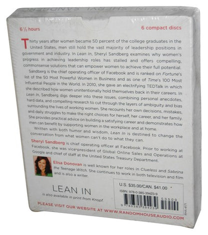 Lean In Women Work And The Will To Lead (2013) Unabridged Audio CD Box Set