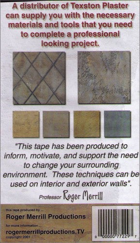 Roger Merrill Ventian Plaster Tools & Instruction VHS Tape