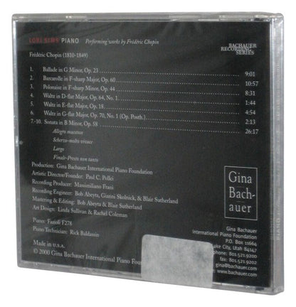 Lor Sims Piano Music Audio CD