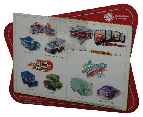 Disney Cars Mini Adventures Silver Lightning McQueen & Blue Ramone Toy Car Set - (Holiday Special Halloween)