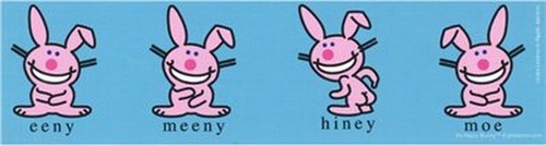 Happy Bunny Eenie Meeny Hiney Moe Sticker