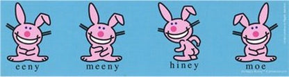 Happy Bunny Eenie Meeny Hiney Moe Sticker