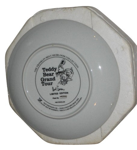 Franklin Mint Carol Lawson Teddy Bear Grand Tour Collector Plate HA9148