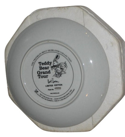 Franklin Mint Carol Lawson Teddy Bear Grand Tour Collector Plate HA9148