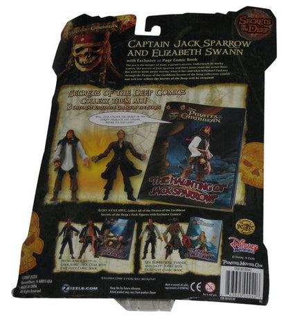 Pirates of The Caribbean (2007) Zizzle Secrets Deep Captain Jack Sparrow & Elizabeth Swann Figure Set