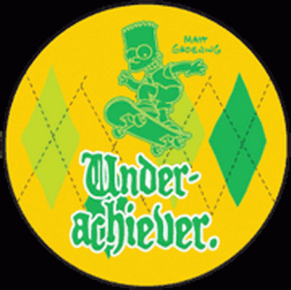 Simpsons Bart Underachiever Button SB3308