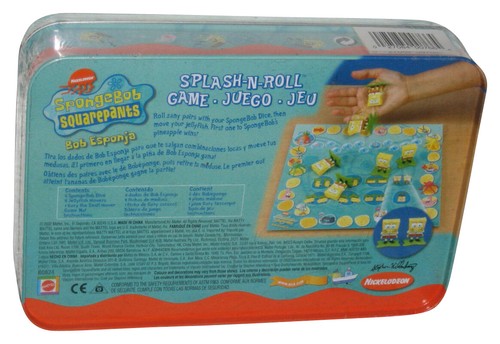 SpongeBob Squarepants Splash-N-Roll (2002) Mattel Game w/ Tin