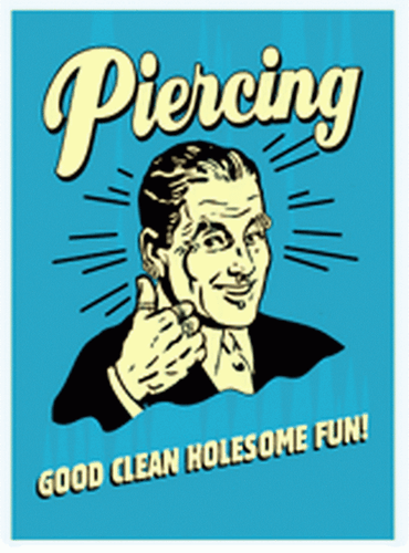 Retro Spoofs Piercing Good Clean Wholesome Fun Magnet CM528