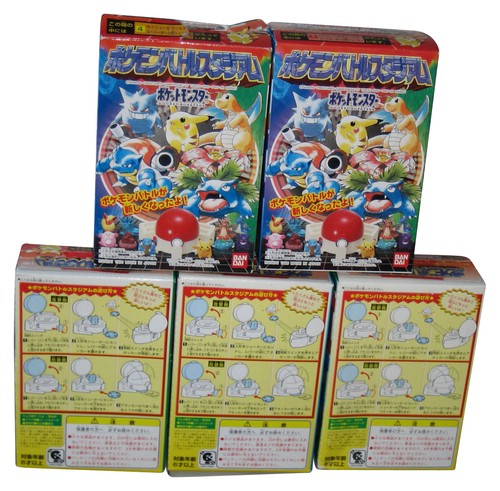 Pokemon Battle Stadium (1998) Bandai Japan Complete Box Toy Set #1-5