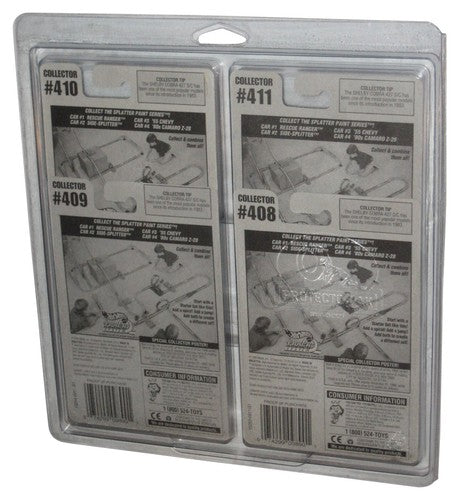 Hot Wheels Splatter Paint Series Lot Set 1-4 w/ Plastic Protector - ('80s Camaro Z-28, '55 Chevy, Rescue Ranger & Side-Splitter)