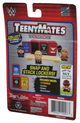WWE Wrestling TeenyMates (2017) Xavier Woods Locker Room Set Mini Figure Pack