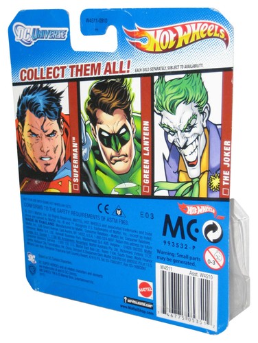 DC Universe Hot Wheels Superman (2012) Mattel Die-Cast Toy Car - (Cracked Plastic)