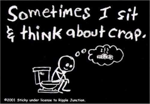 Sometimes I Sit & Think About Crap Sticker