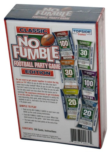 Classic No Fumble (2016) Topside Football Party Game
