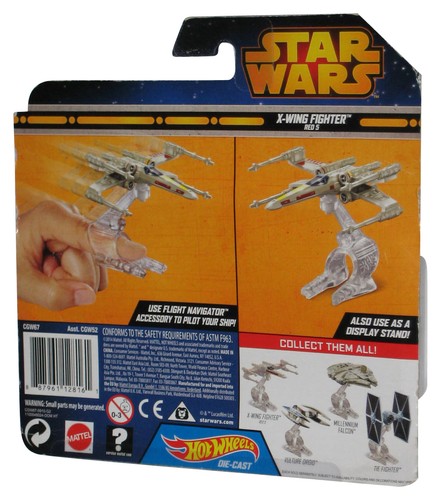 Star Wars Hot Wheels Starship (2014) Mattel X-Wing Fighter Red 5 Die Cast Toy - (Damaged Packaging)