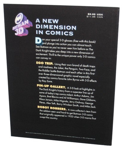 DC Comics Presents Batman 3D (1990) Graphic Novel Paperback Book w/ 3D Glasses