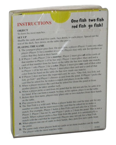 Dr. Seuss One Fish Two Fish Red Fish Blue Fish Card Game