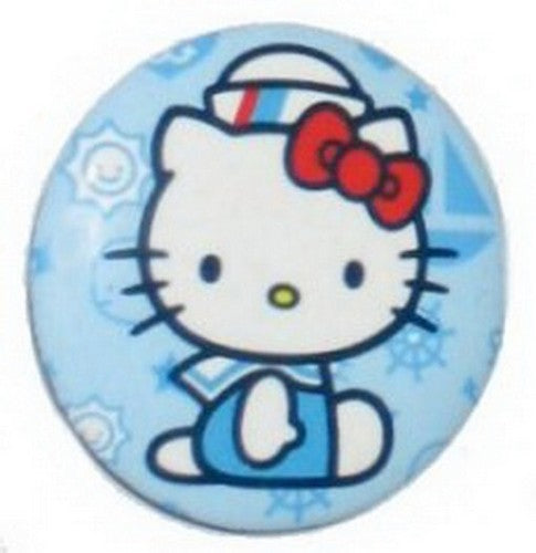 Hello Kitty Sailor Blue Button