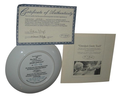 Grandpa's Gentle Touch Boy with Duck Donald Zolan Collector Plate