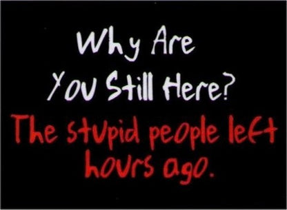 Why Are You Still Here Stupid Left Magnet DM2113