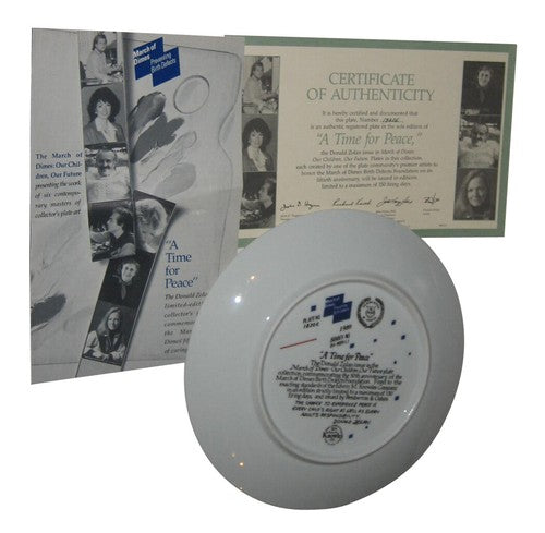 March of Dimes A Time For Peace Donald Zolan Collector Plate