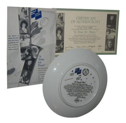 March of Dimes A Time For Peace Donald Zolan Collector Plate